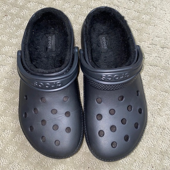 CROCS Shoes - Black Fuzzy Crocs